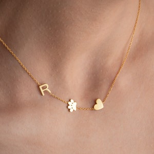 Collar inicial minimalista, collar para perros, regalo conmemorativo para perros, collar con estampado de patas para regalos de amantes de los perros, collar de letras, collar para mamá de perro