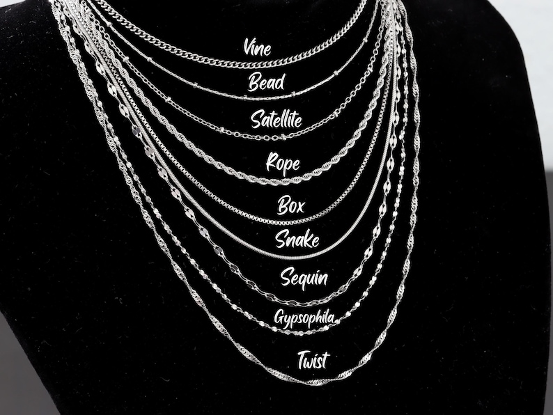 18K gouden ketting ketting vrouw, Cubaanse schakelketting, Snake Chain ketting voor mannen, kralenketting, Figaro ketting, touwkettingen, Box Chain, Twist Chain afbeelding 10