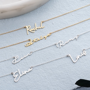 Collar con nombre para mamá, Regalo personalizado para ella, Collar con nombre personalizado para abuela, Collar de plata de ley con nombres Joyas personalizadas