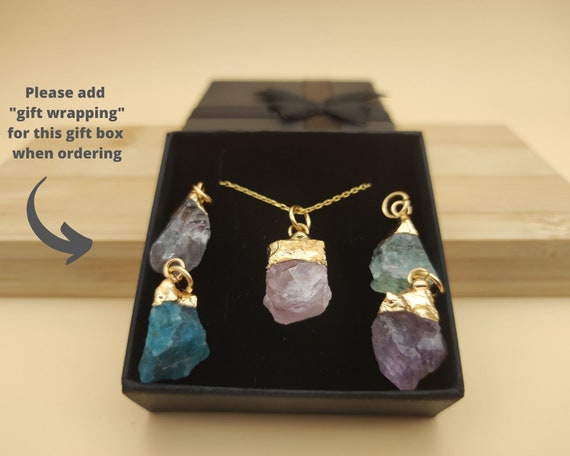 Raw Crystal Necklace Summer Jewelry Rose Quartz Necklace Raw