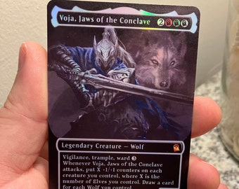 Voja, Jaws of the Conclave Foil Borderless Neon Metal Proxy Voja, Jaws of the Conclave Foil Borderless Neon Metal Proxy