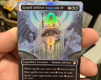 Grand Arbiter Augustin IV Foil Borderless Neon Metal Proxy