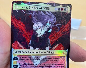 Dihada, Bender of Wills Foil Full Borderless Metal Proxy for