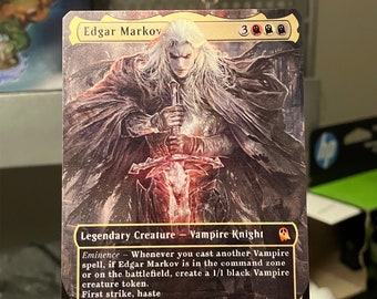 Edgar Markov Full Borderless Metal Proxy for Commander