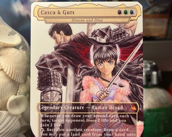 Zimone y Dina Full Borderless Metal Proxy para Commander