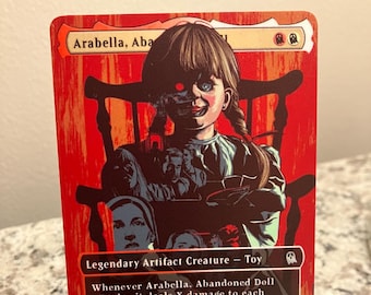 Arabella, Abandoned Doll Full Borderless Metal Proxy for Commander