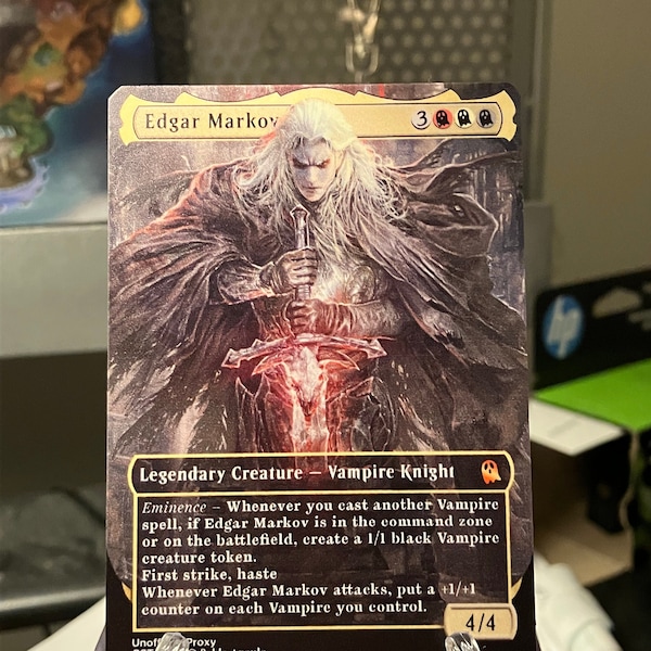 Edgar Markov Full Borderless Metal Proxy for Commander