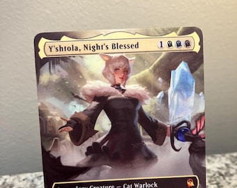 Y'shtola, Night's Blessed Full Borderless Metal Proxy for Commander