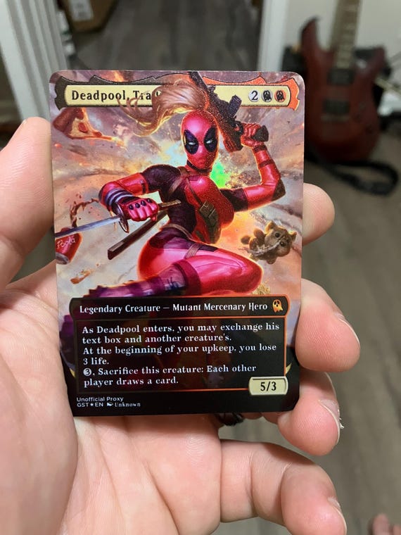 送料無料の通販 Card Trading Deadpool, Foil for Proxy Metal Borderless Full マジック：ザ・ギャザリング