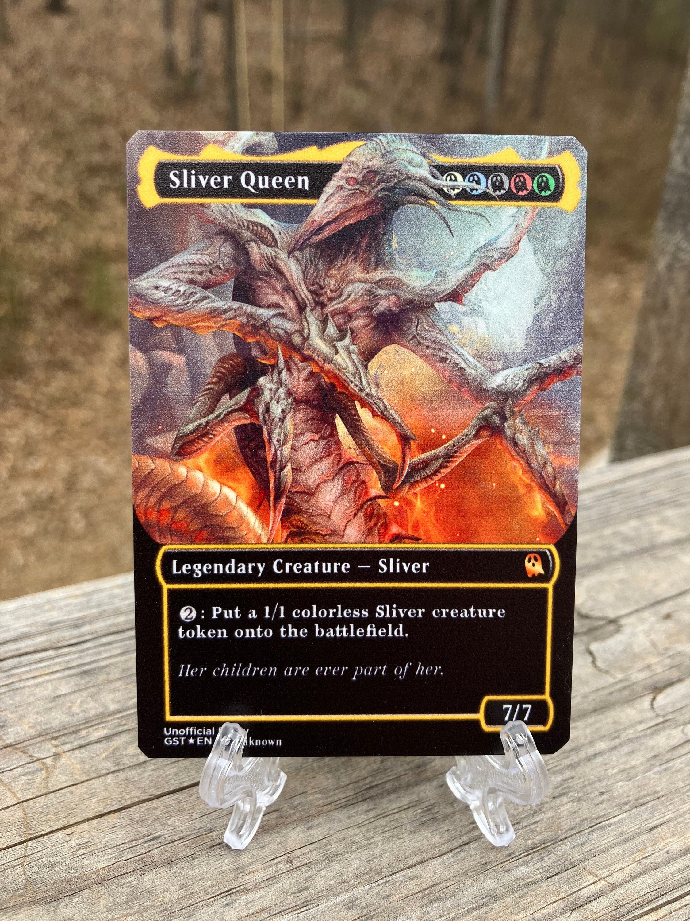 Sliver Queen Borderless Metal Proxy for Commander