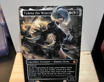 Tymna the Weaver Borderless METAL PROXY for Commander