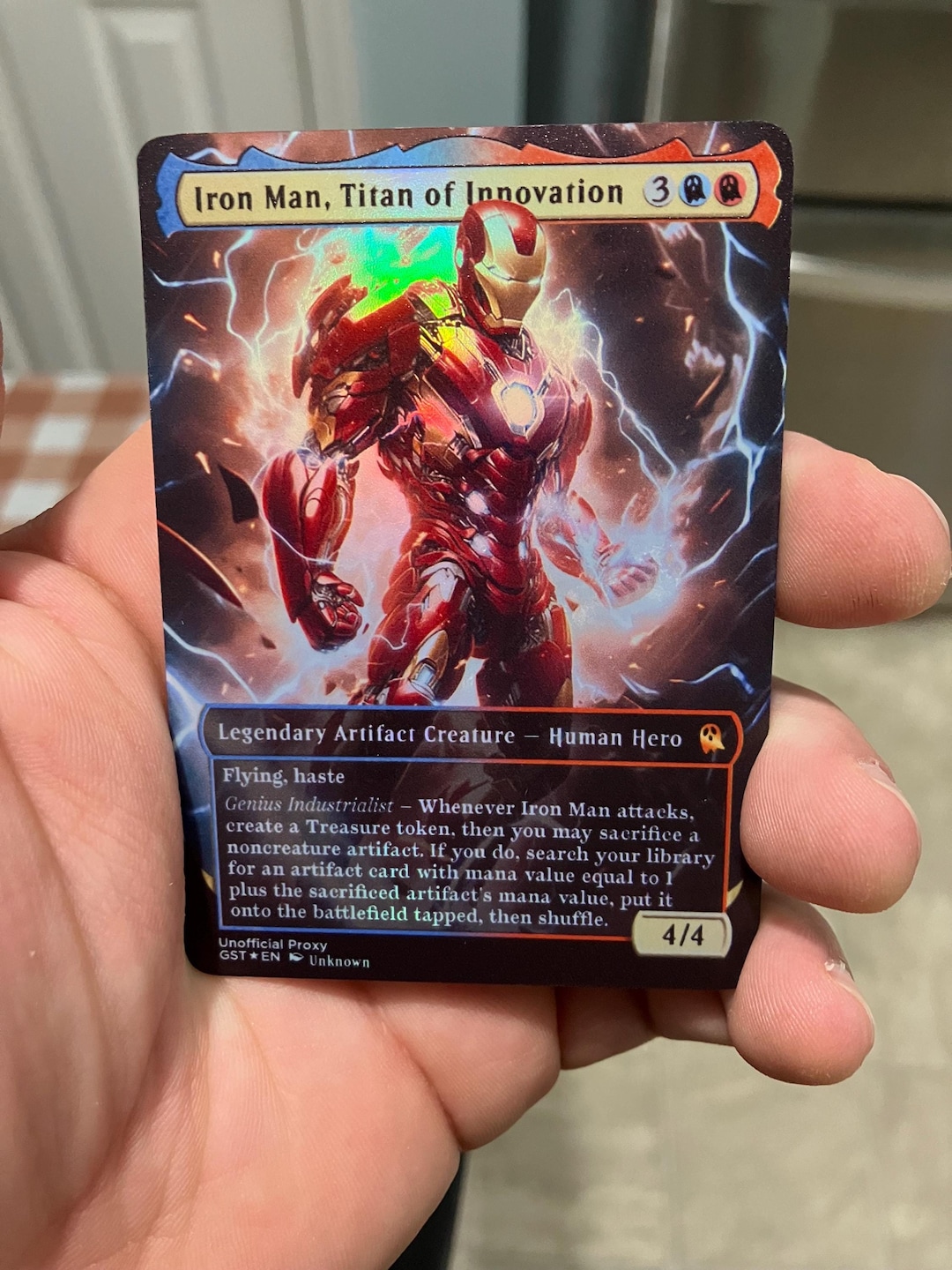 Iron Man, Titan of Innovation Foil Full Borderless Metal Iron Man, Titan of Innovation Foil Full Borderless Metal