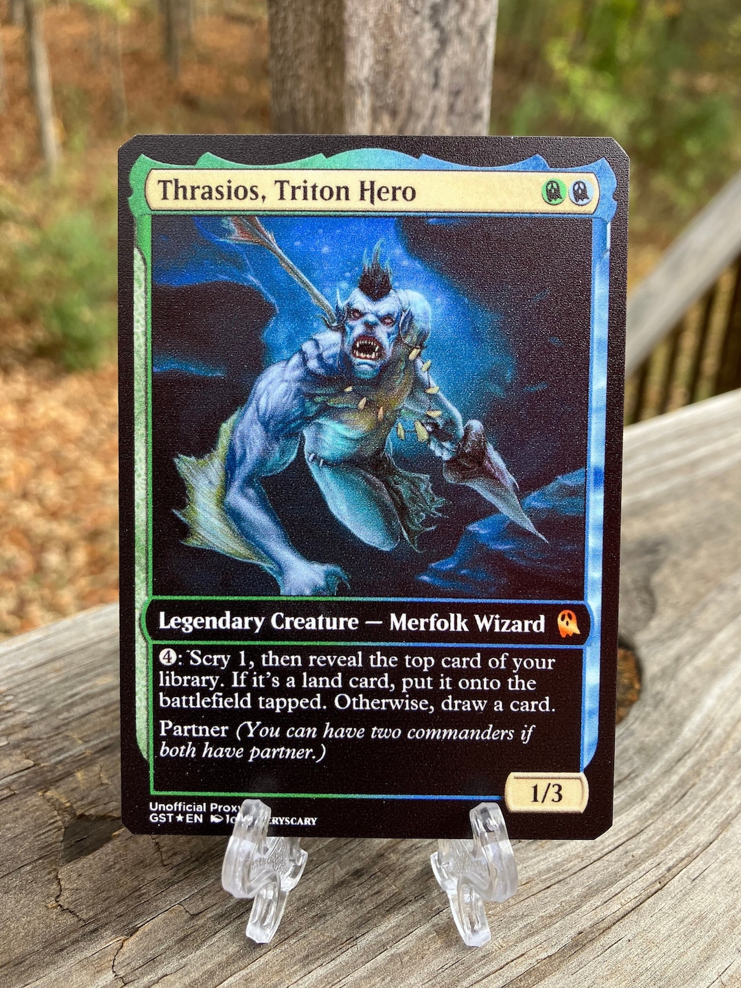 Thrasios Triton Hero Metal Proxy For Commander Etsy