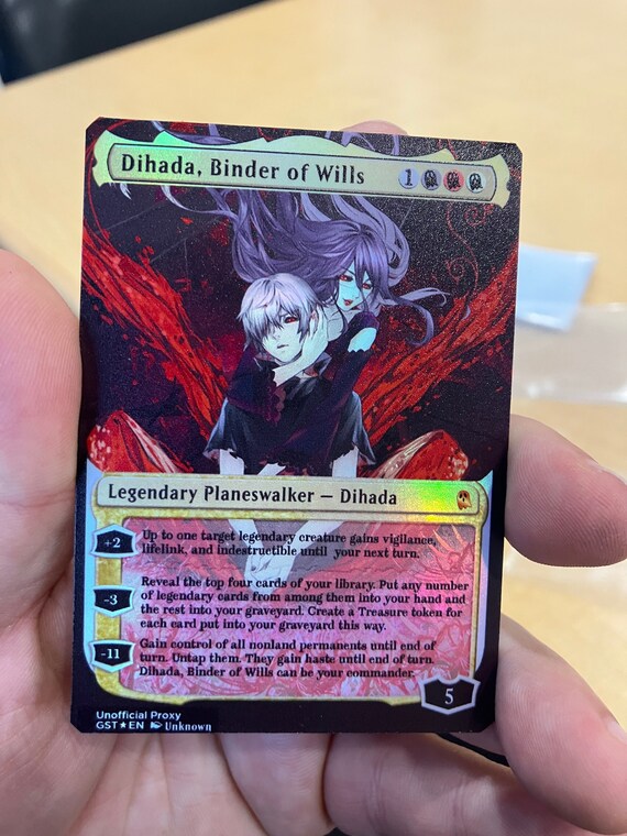 Dihada, Bender of Wills Foil Full Borderless Metal Proxy for