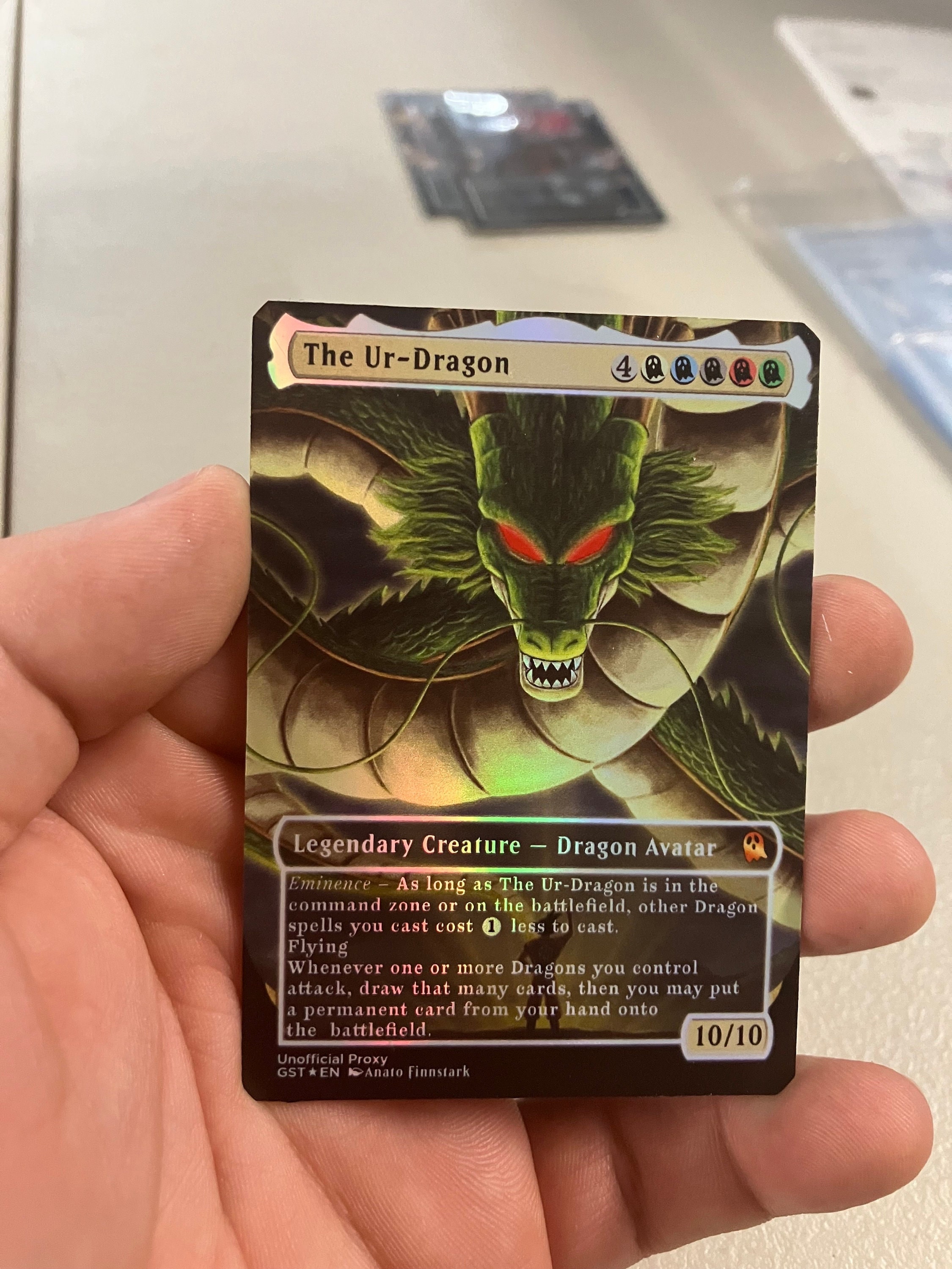 The Ur-dragon Foil Full Borderless Metal Proxy for Commander The Ur-dragon Foil Full Borderless Metal Proxy for Commander