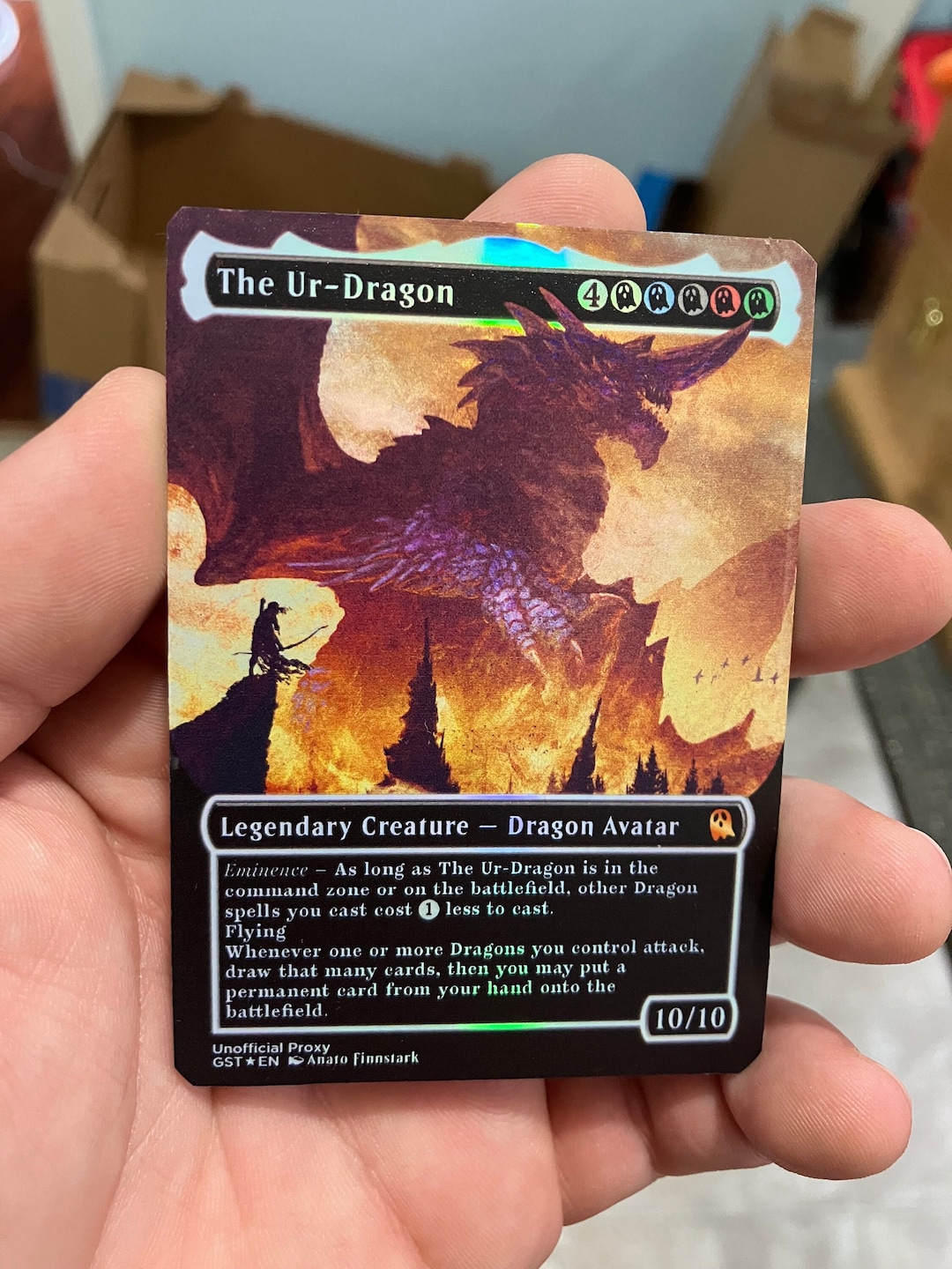 The Ur-dragon Foil Borderless Metal Proxy for Commander - Etsy The Ur-dragon Foil Borderless Metal Proxy for Commander - Etsy