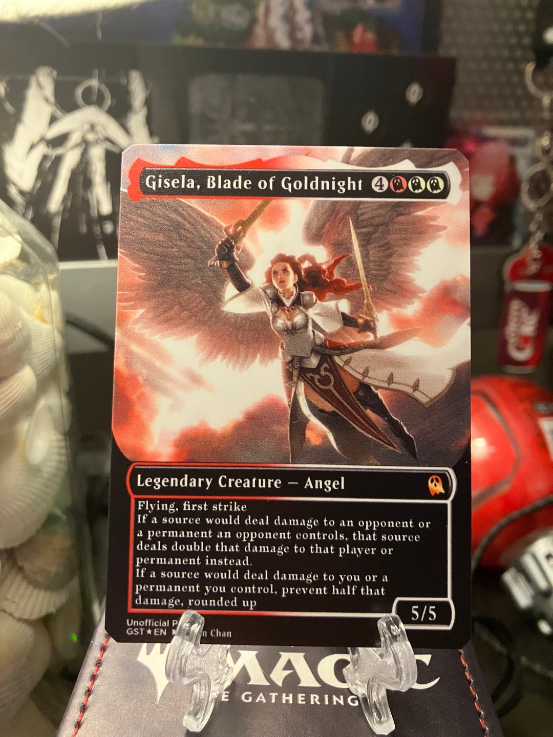 Gisela, Blade of Goldnight Borderless NEON Metal Proxy for Commander Etsy