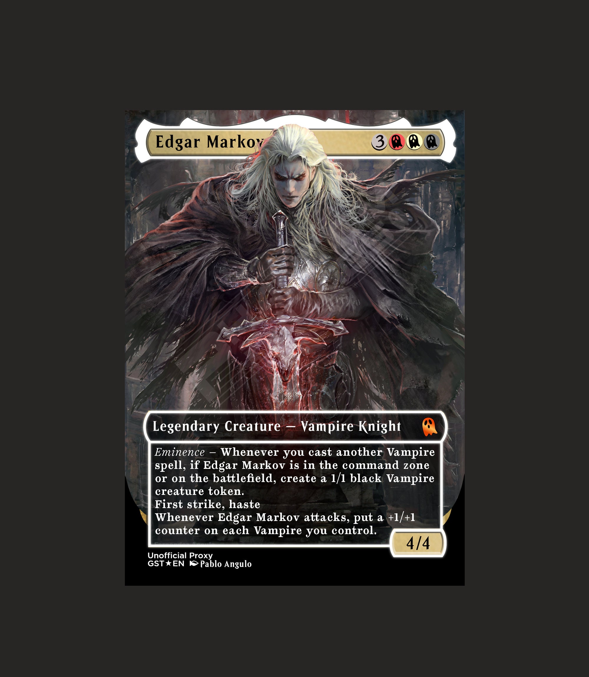 Edgar Markov Foil Full Borderless Metal Proxy for Commander Edgar Markov Foil Full Borderless Metal Proxy for Commander