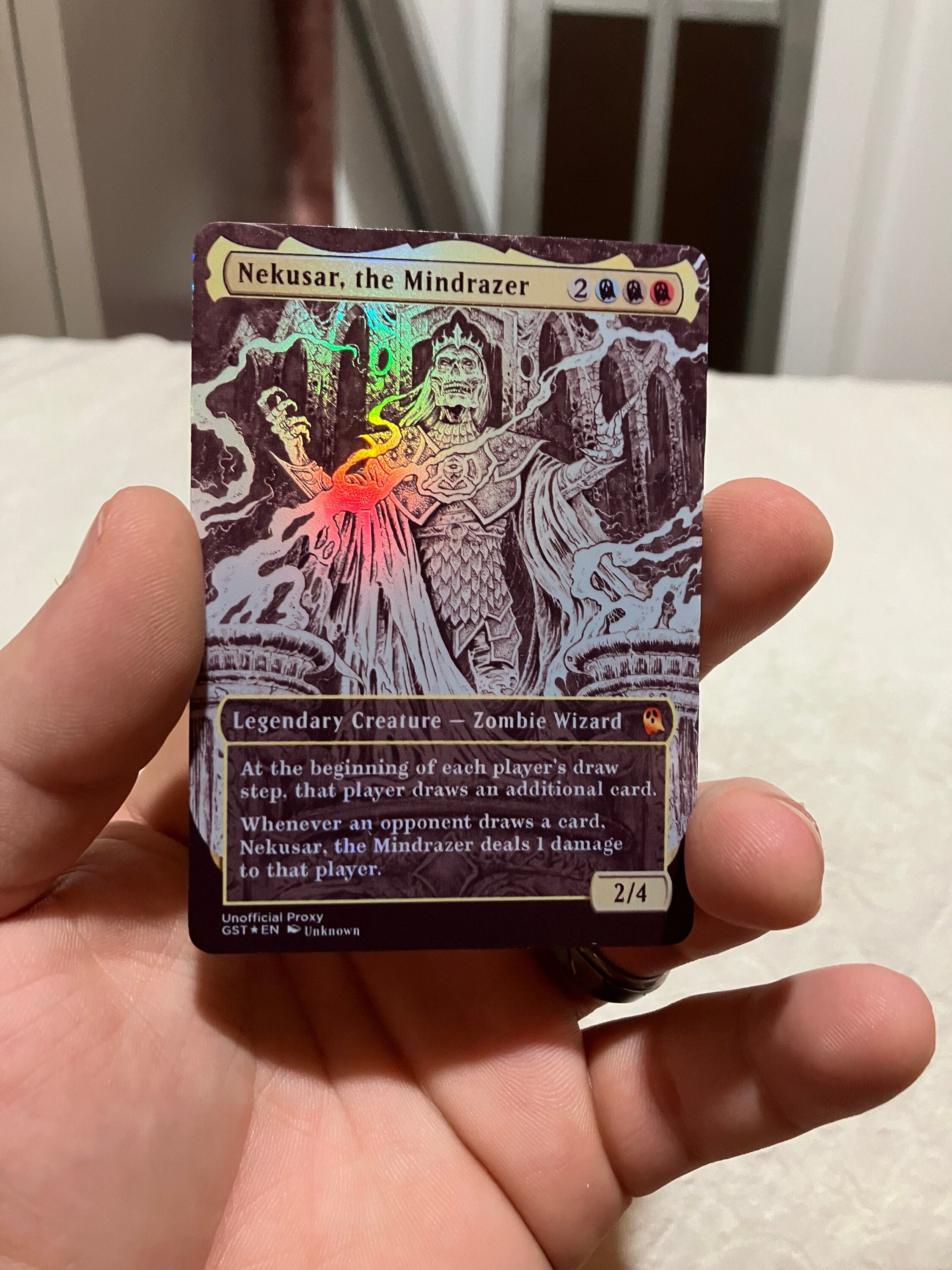 Nekusar, the Mindrazer Foil Full Borderless Metal Proxy for Nekusar, the Mindrazer Foil Full Borderless Metal Proxy for