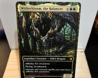 Witherbloom, the Balancer Borderless METAL PROXY for Commander