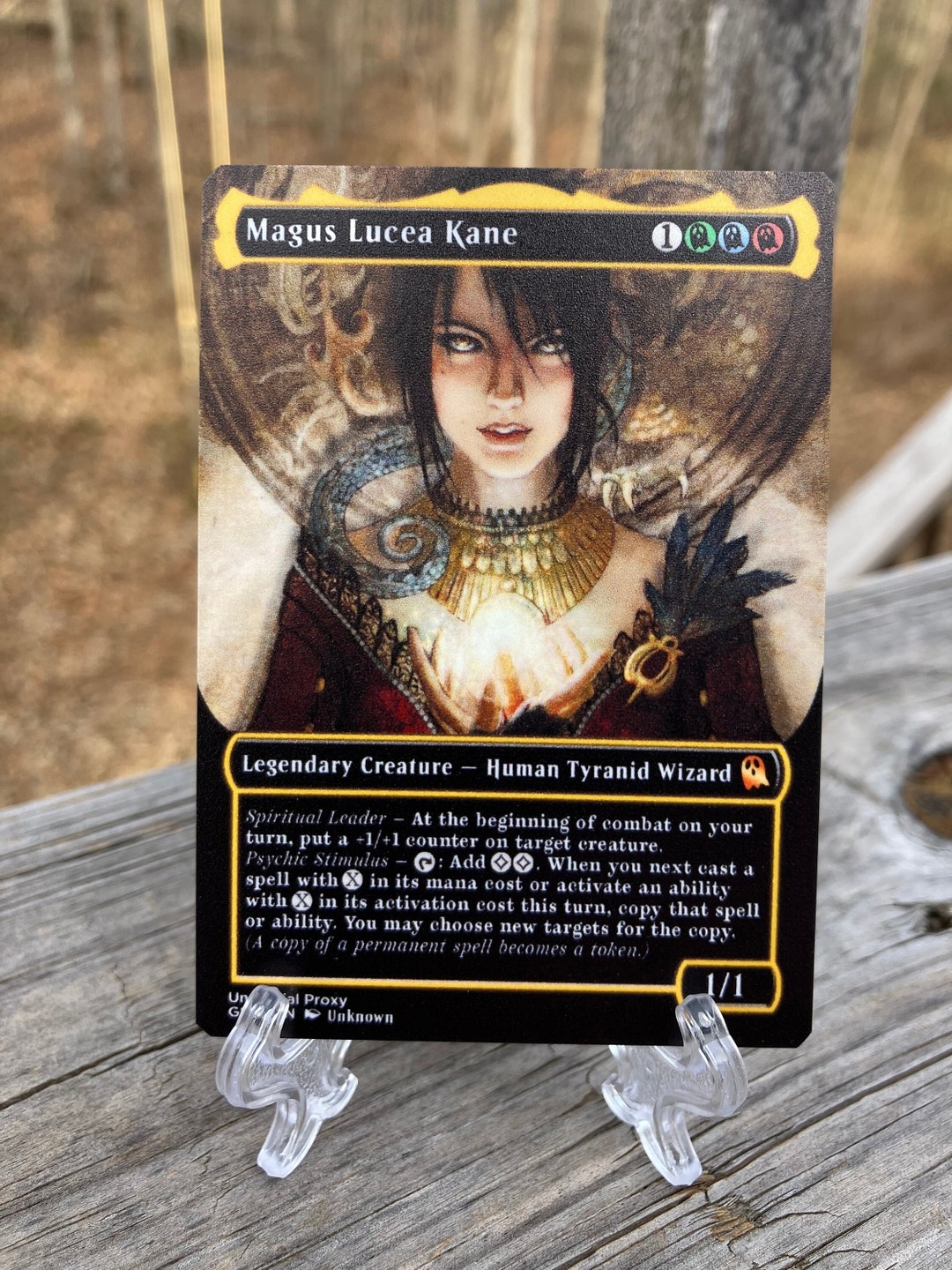 Magus Lucea Kane Borderless Neon Metal Proxy for Commander - Etsy