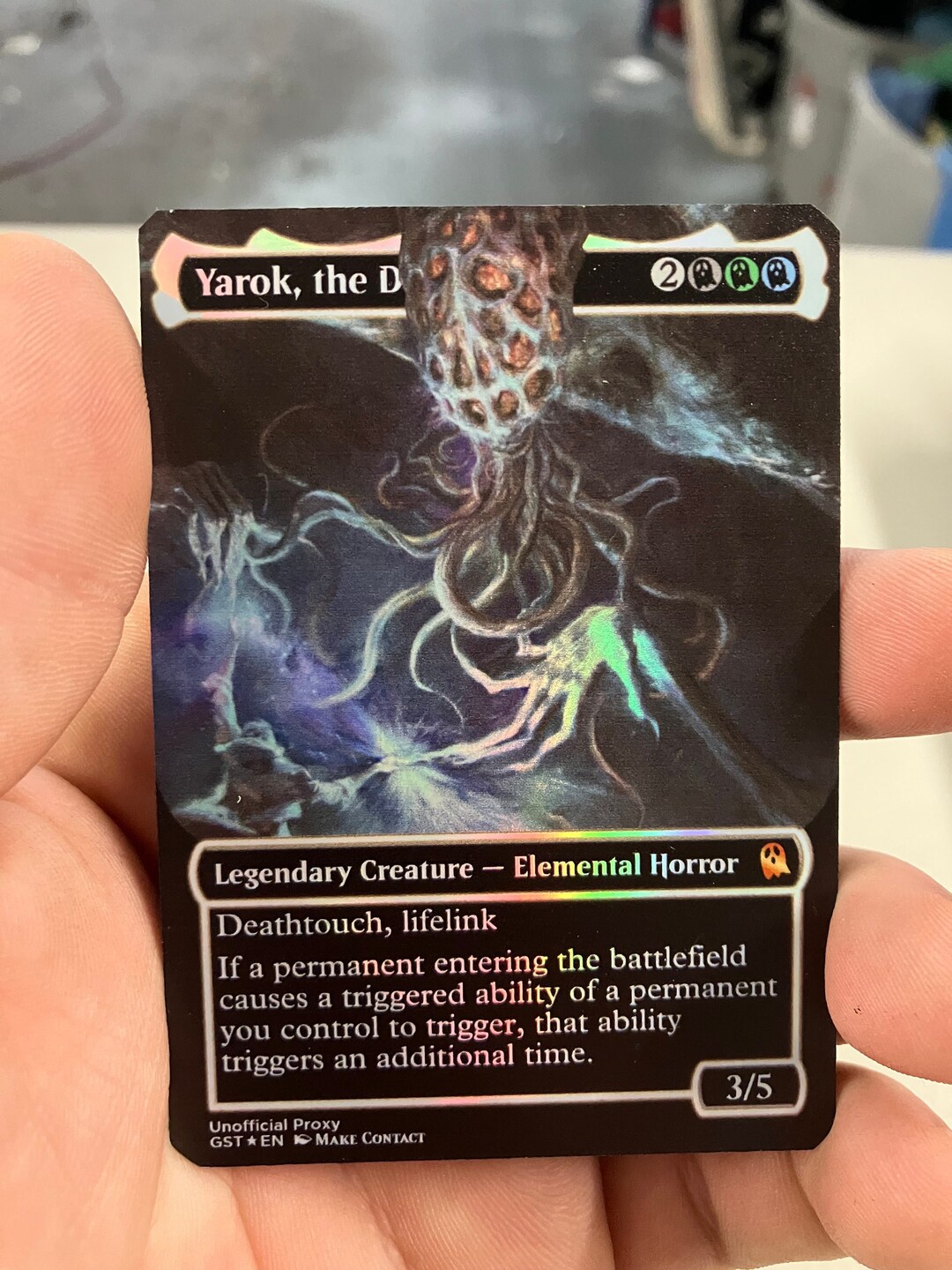 Yarok, the Desecrated Foil Borderless Metal Proxy for