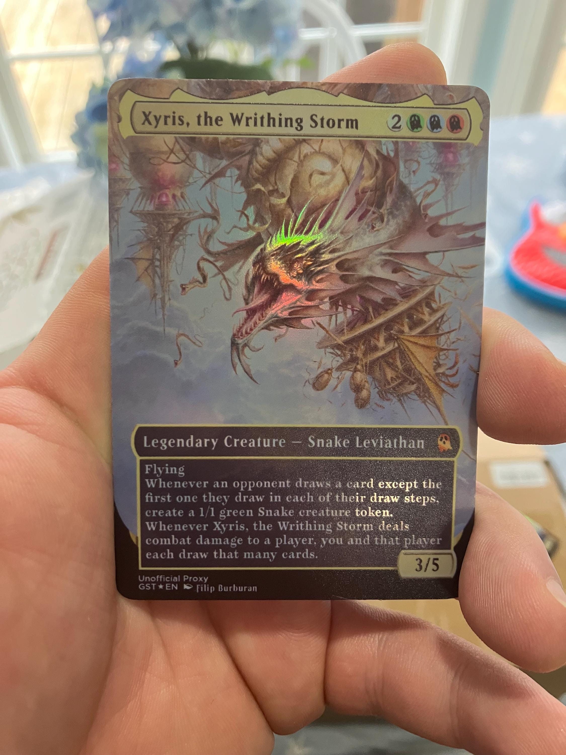 Xyris, the Writhing Storm Foil Full Borderless Metal Proxy