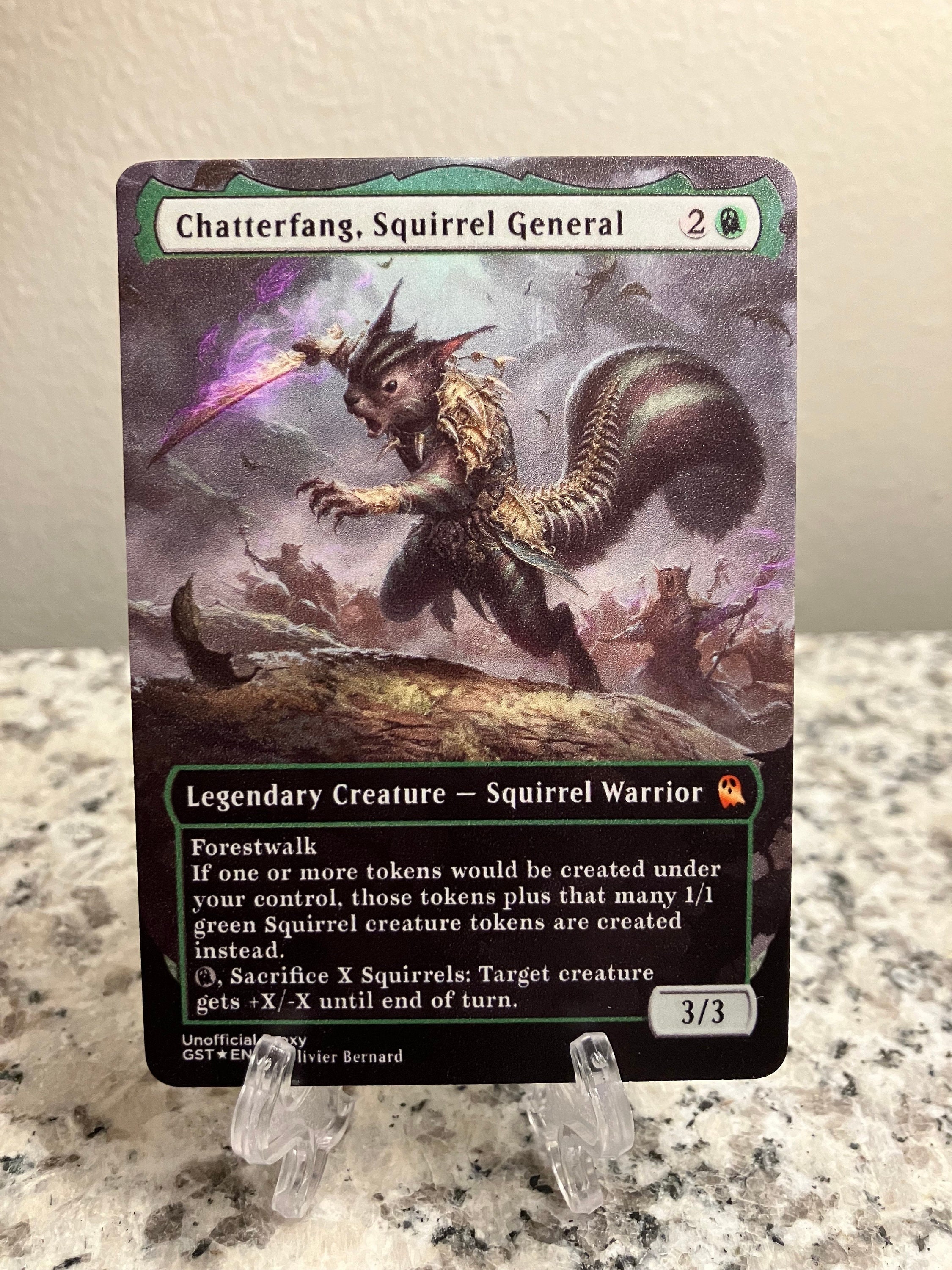 Chatterfang, Squirrel General Full Borderless Metal Proxy