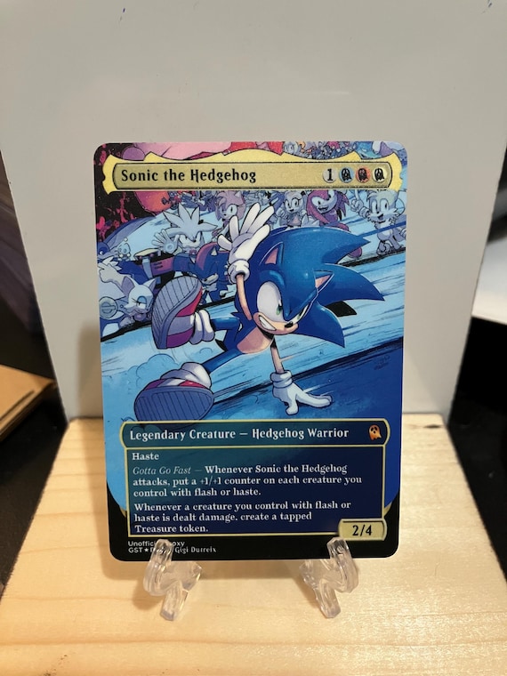 Sonic the Hedgehog Borderless METAL PROXY for Commander - Etsy