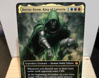 Doctor Doom, King of Latveria Borderless METAL PROXY for Commander