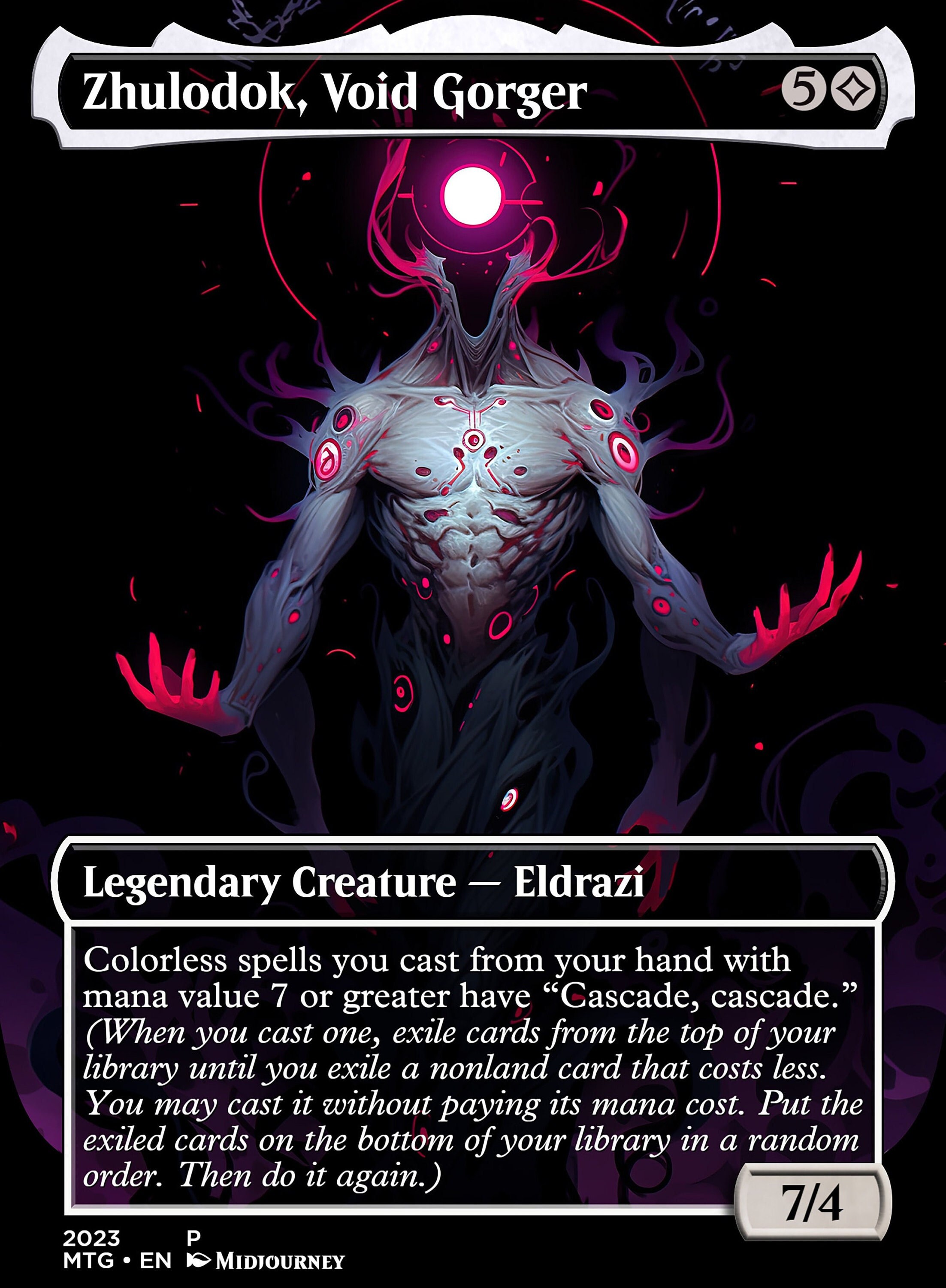 直営店に限定 Gorger Void Zhulodok, Foil for Proxy Metal Borderless Full マジック：ザ・ギャザリング