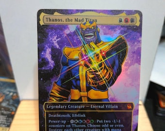 Thanos, the Mad Titan FOIL Borderless METAL PROXY for Commander - Etsy