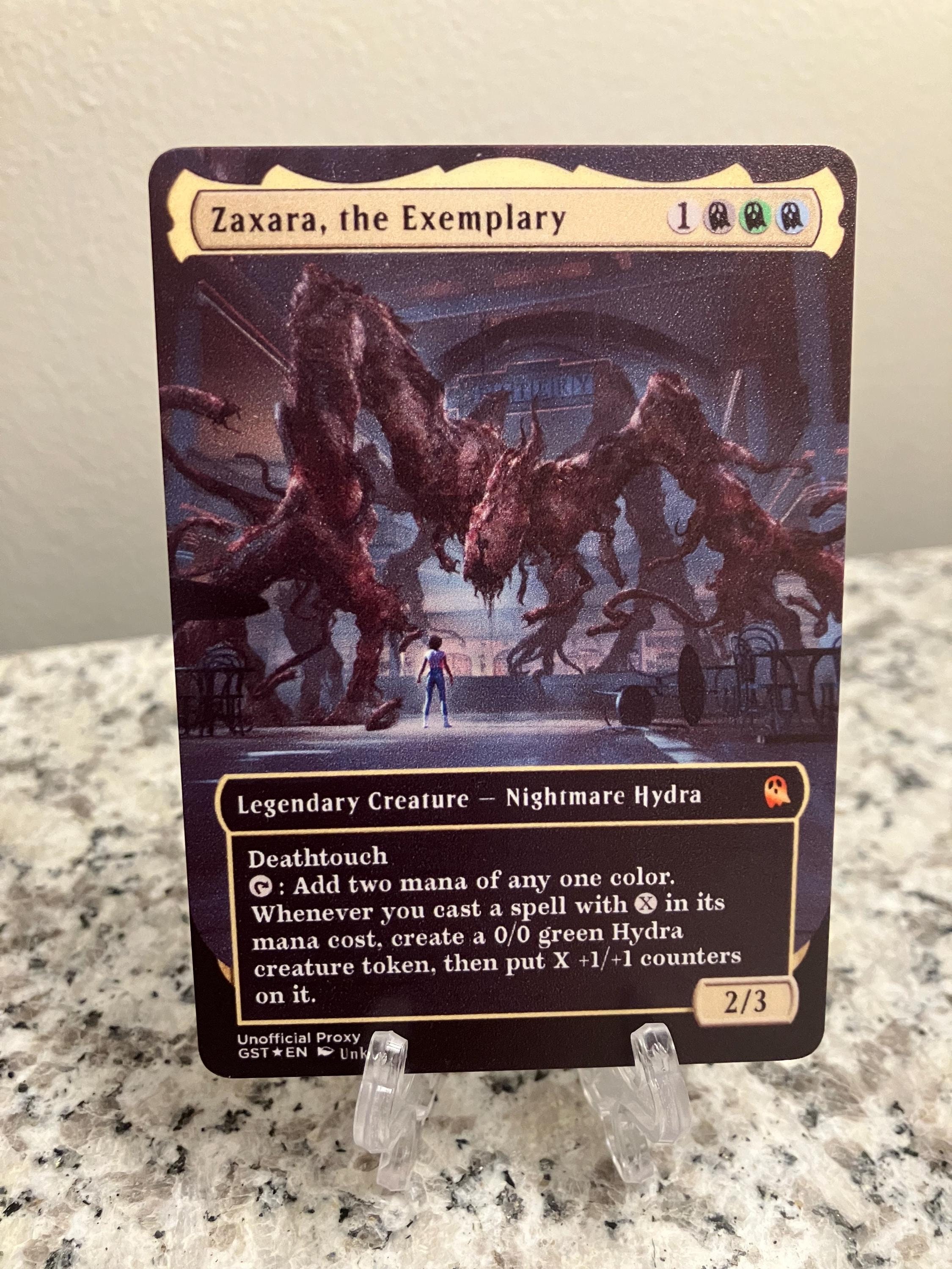 デパート 送料無料 Zaxara, the Exemplary Full Borderless Metal Proxy for マジック：ザ・ギャザリング