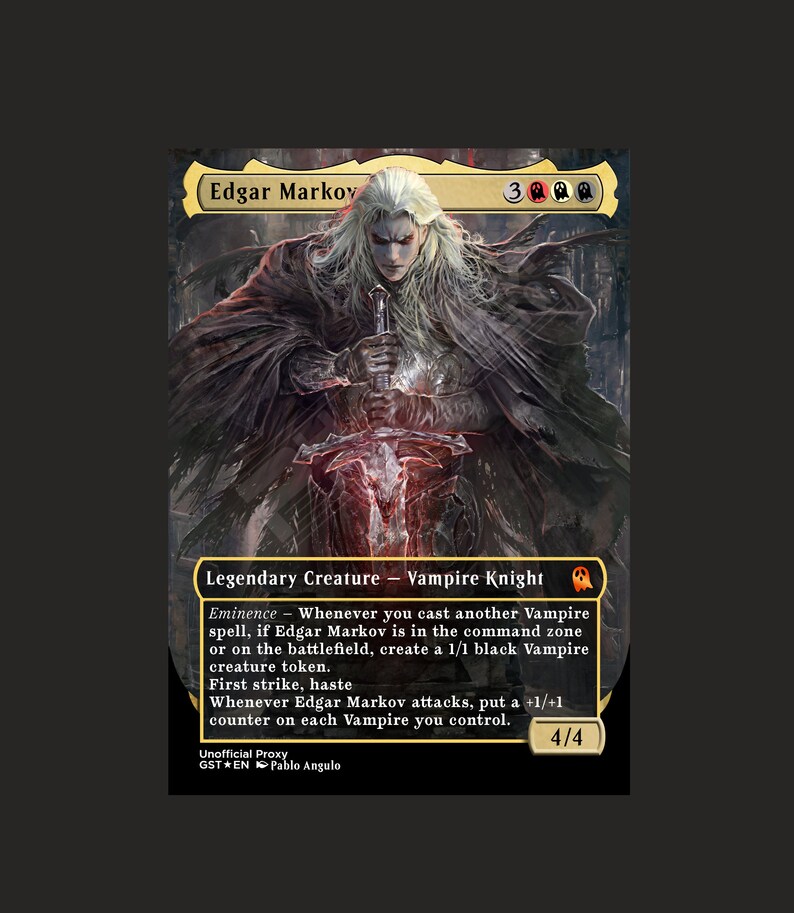 Edgar Markov Full Borderless Metal Proxy for Commander Etsy
