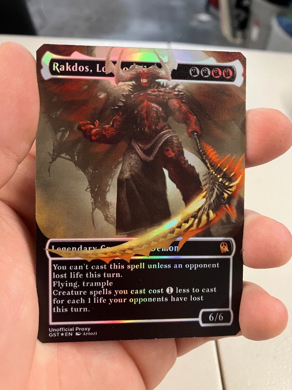 Rakdos, Lord of Riots Foil Borderless Metal Proxy for Commander - Etsy