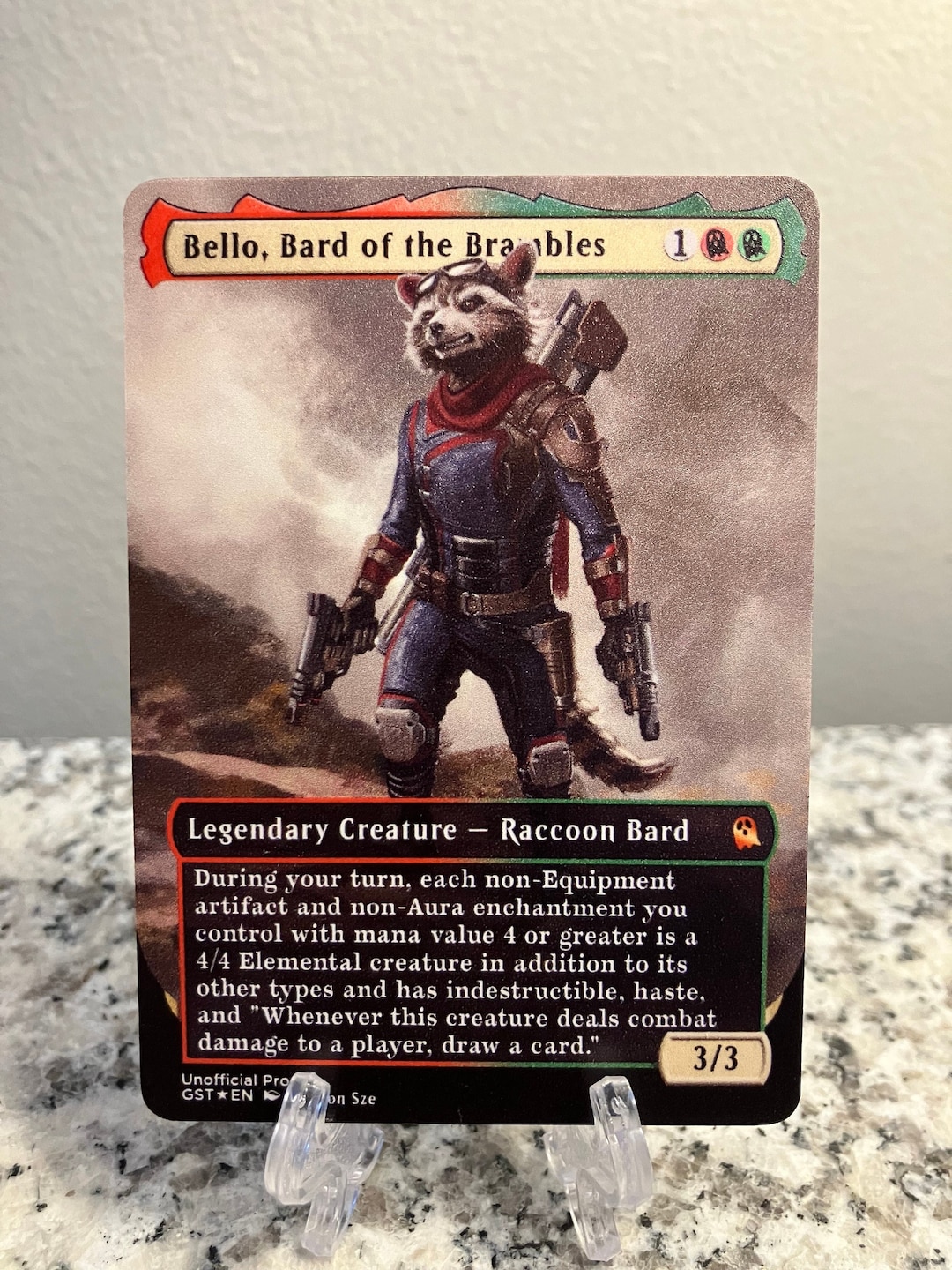 Bello, Bard of the Brambles Full Borderless Metal Proxy for