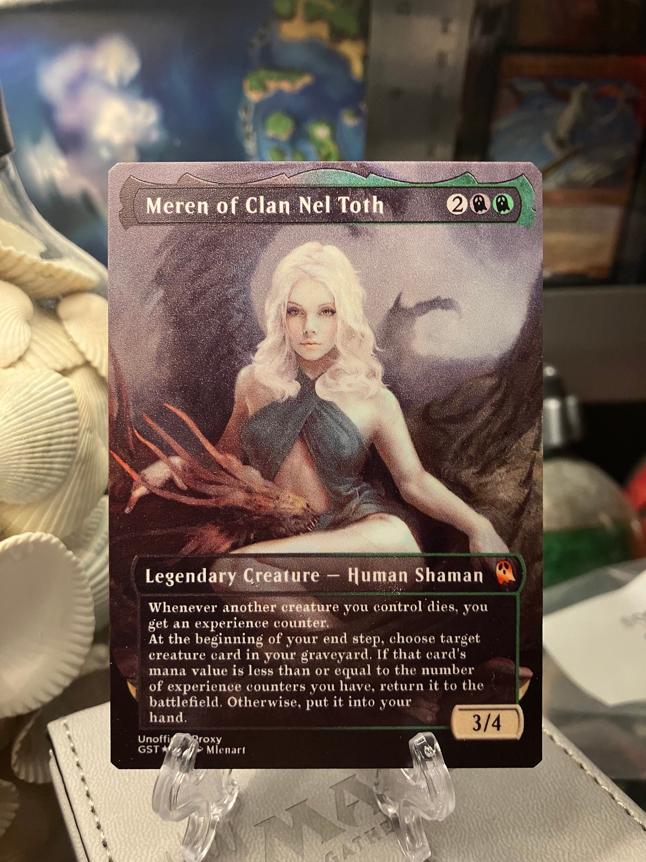 Meren of Clan Nel Toth Full Borderless Metal Proxy for Meren of Clan Nel Toth Full Borderless Metal Proxy for