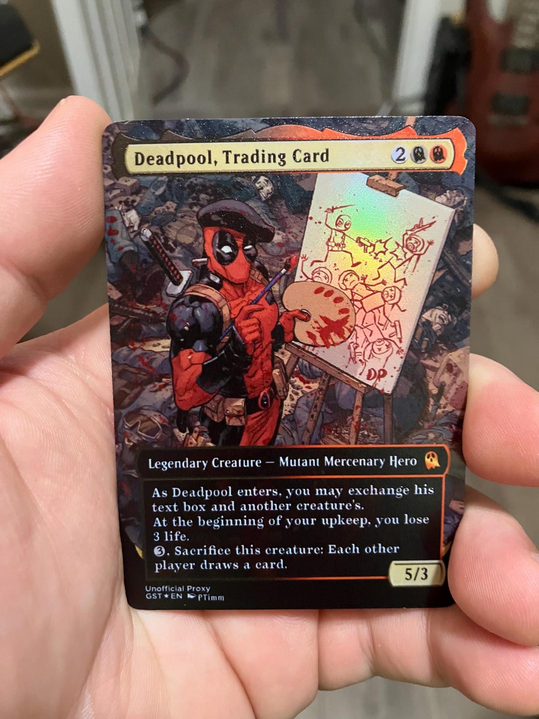 かわいい！ Foil Card Trading Deadpool, Full for Proxy Metal Borderless マジック：ザ・ギャザリング