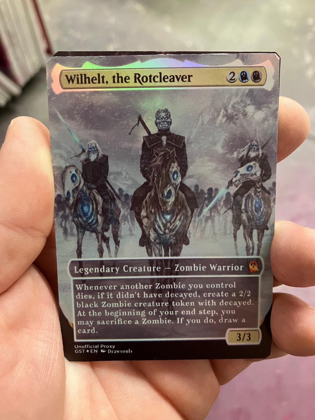 Wilhelt, the Rotcleaver Foil Full Borderless Metal Proxy for