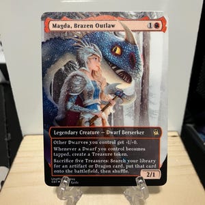 Magda, Brazen Outlaw Full Borderless Metal Proxy for Commander