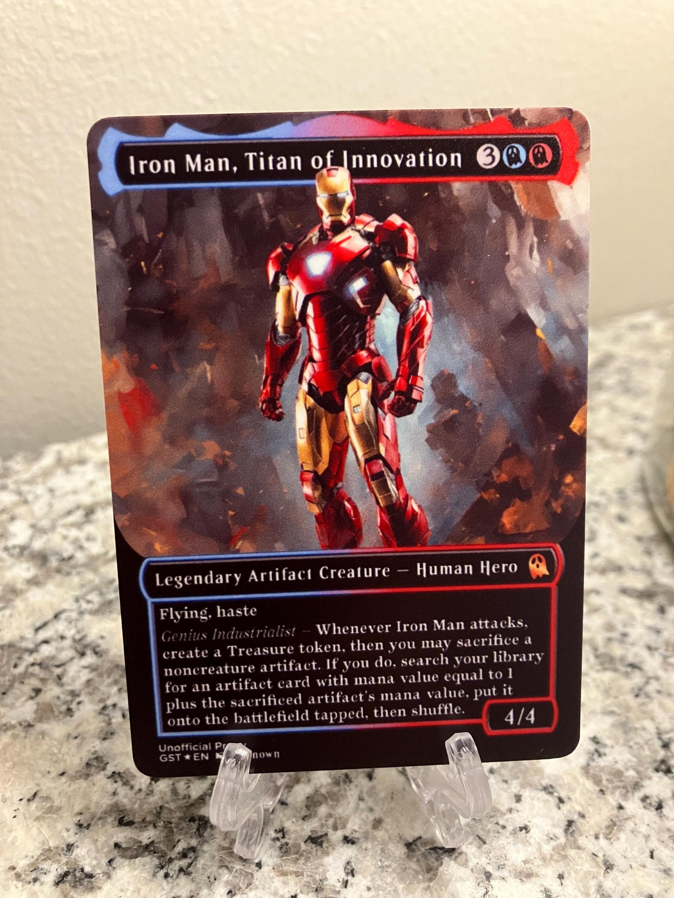 Iron Man, Titan of Innovation Borderless Neon Metal Proxy Iron Man, Titan of Innovation Borderless Neon Metal Proxy