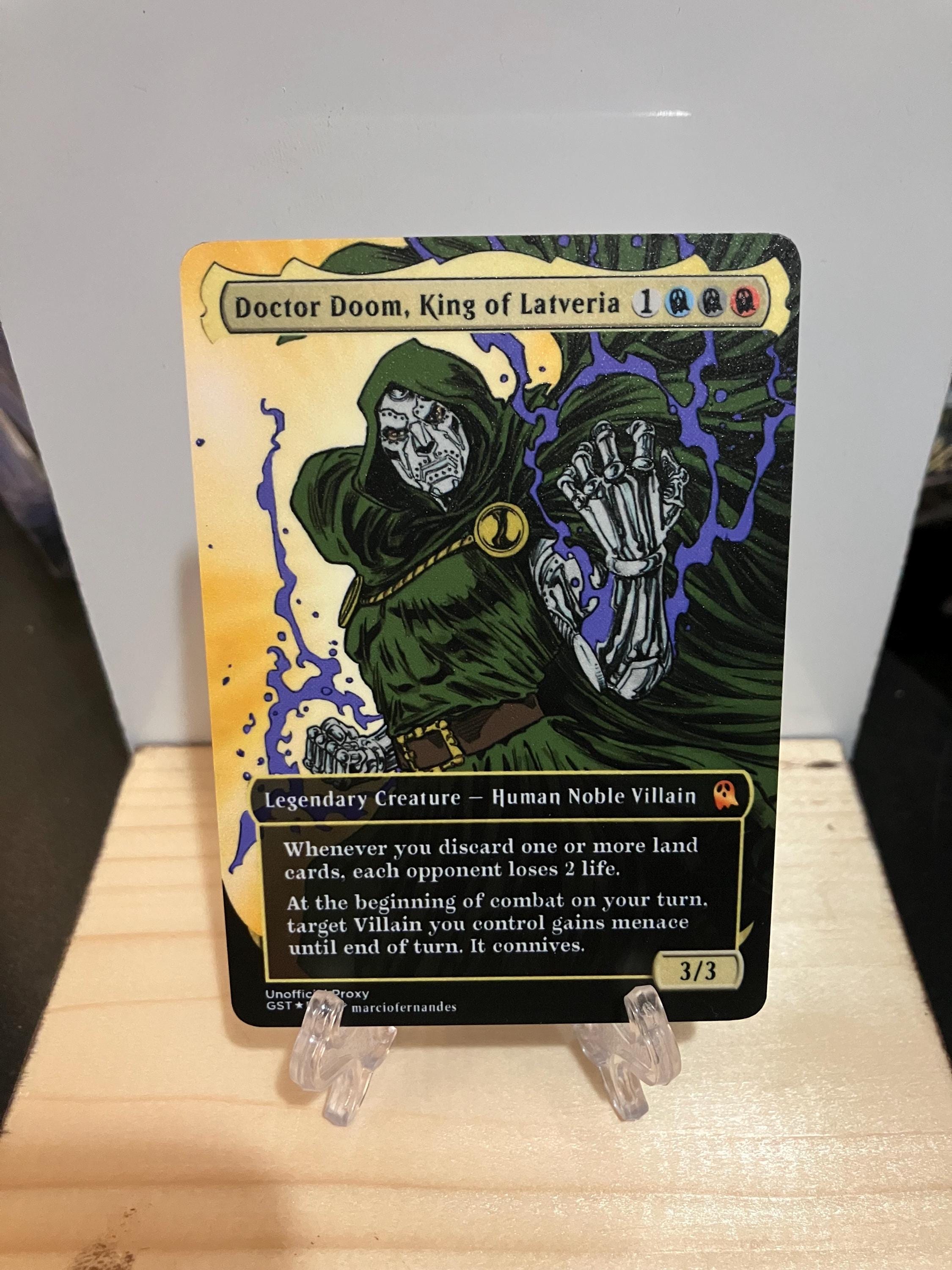 Doctor Doom, King of Latveria Borderless METAL PROXY for Commander