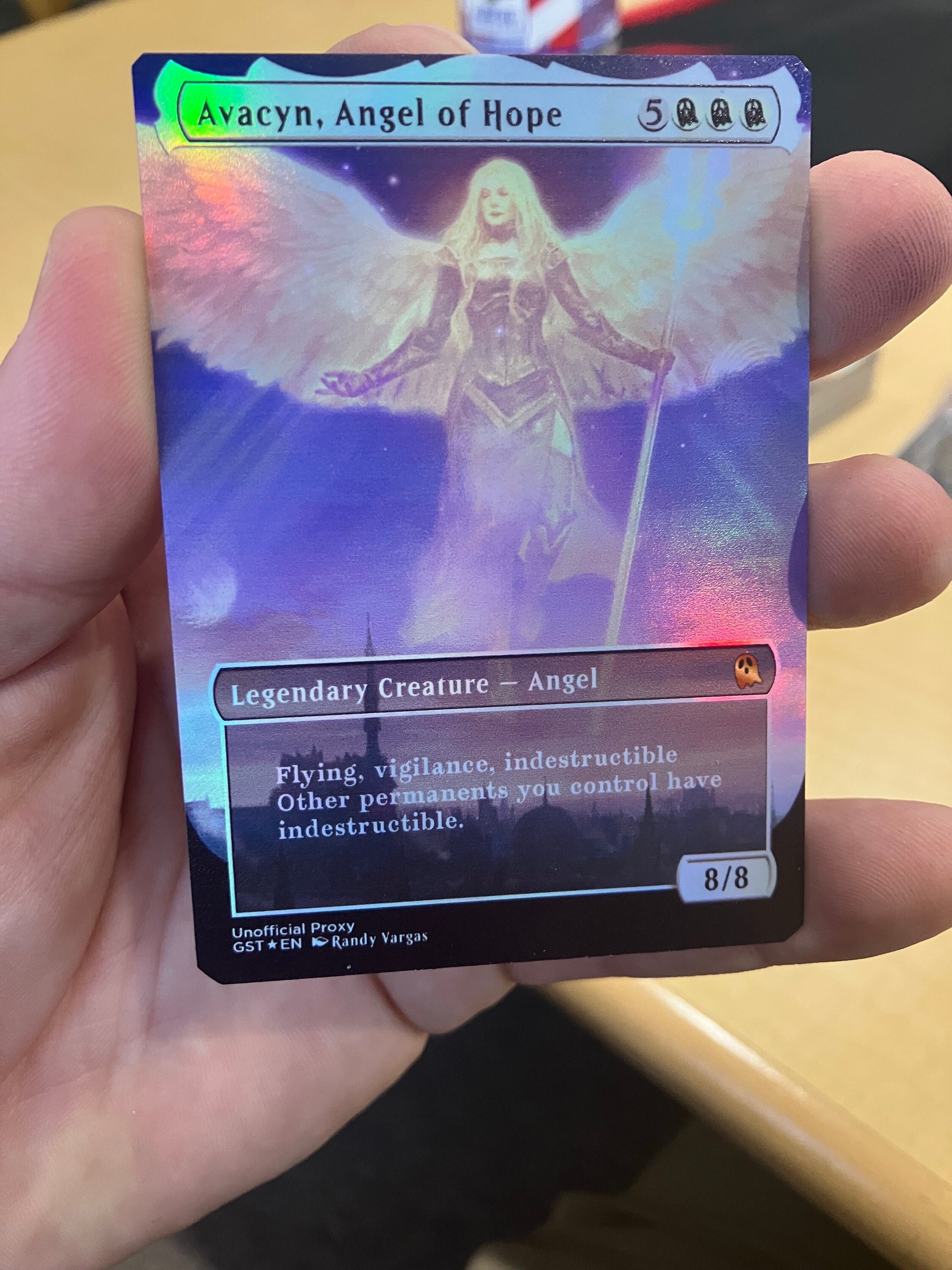 Avacyn, Angel of Hope Foil Full Borderless Metal Proxy for Avacyn, Angel of Hope Foil Full Borderless Metal Proxy for