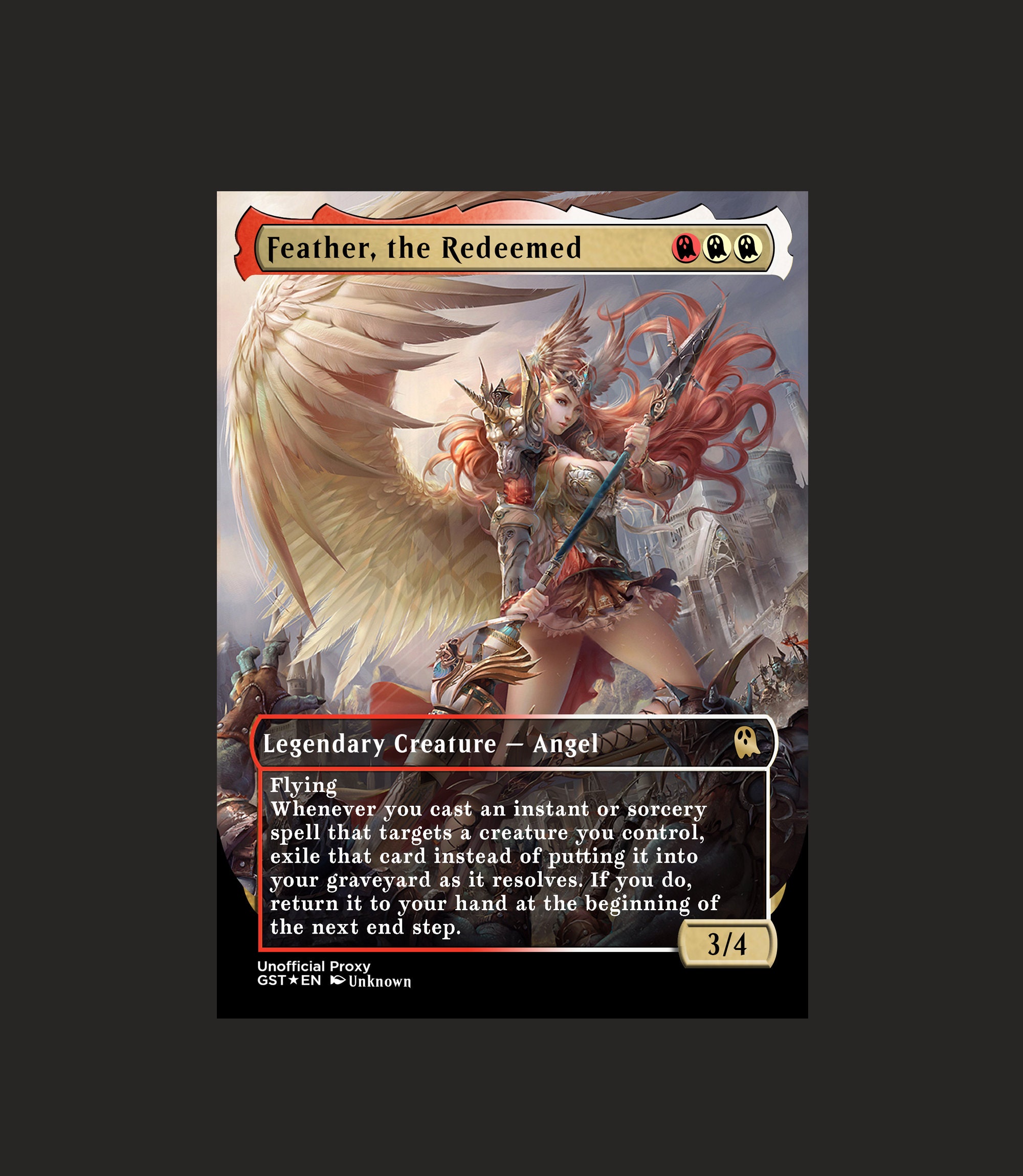 【海外 正規品】 the Feather, Redeemed for Proxy Metal Borderless Full マジック：ザ・ギャザリング