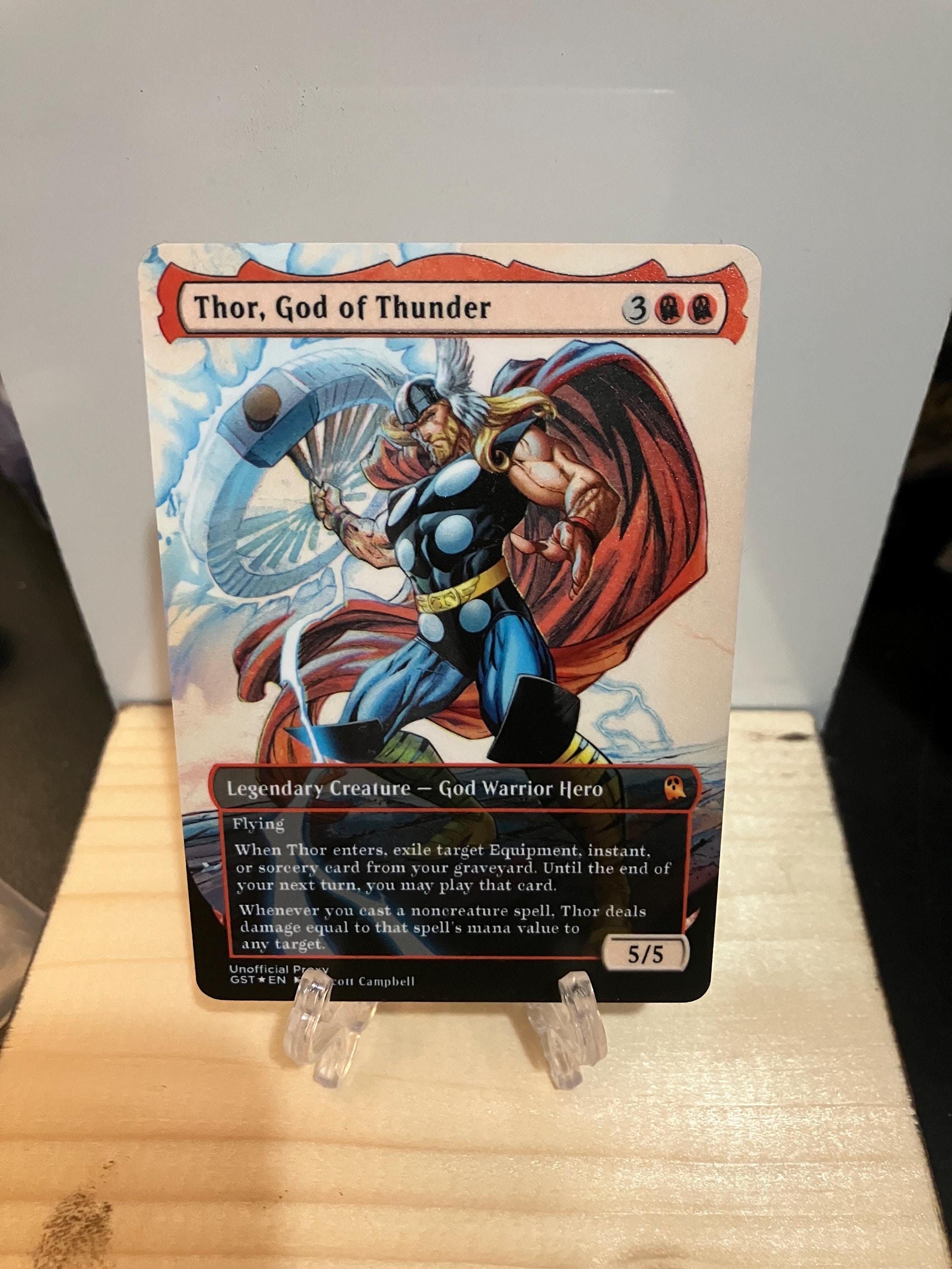 Thor, God of Thunder Borderless METAL PROXY for Commander - Etsy
