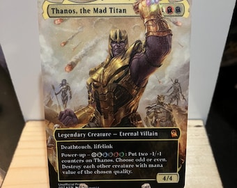 Thanos, the Mad Titan Borderless METAL PROXY for Commander - Etsy
