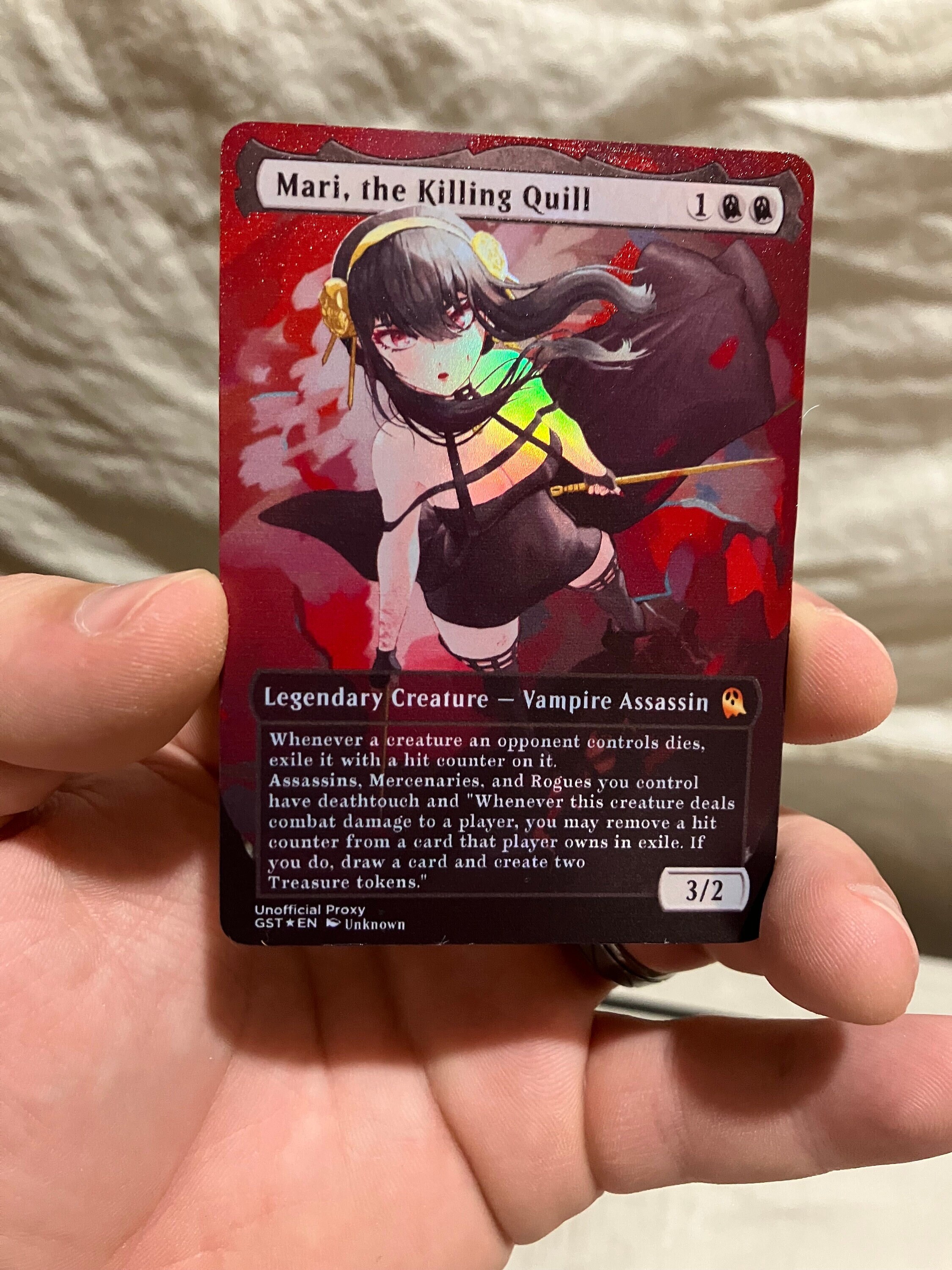 Mari, the Killing Quill Foil Borderless Metal Proxy for