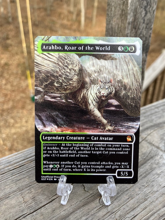mtg arahbo roar of the world commander deck Arahbo, CAT TRIBAL Kaheera Companion Magic Comma  CommanderComplete Roar of the World is in the command zone or on the battlefield Arahbo, Roar of the World