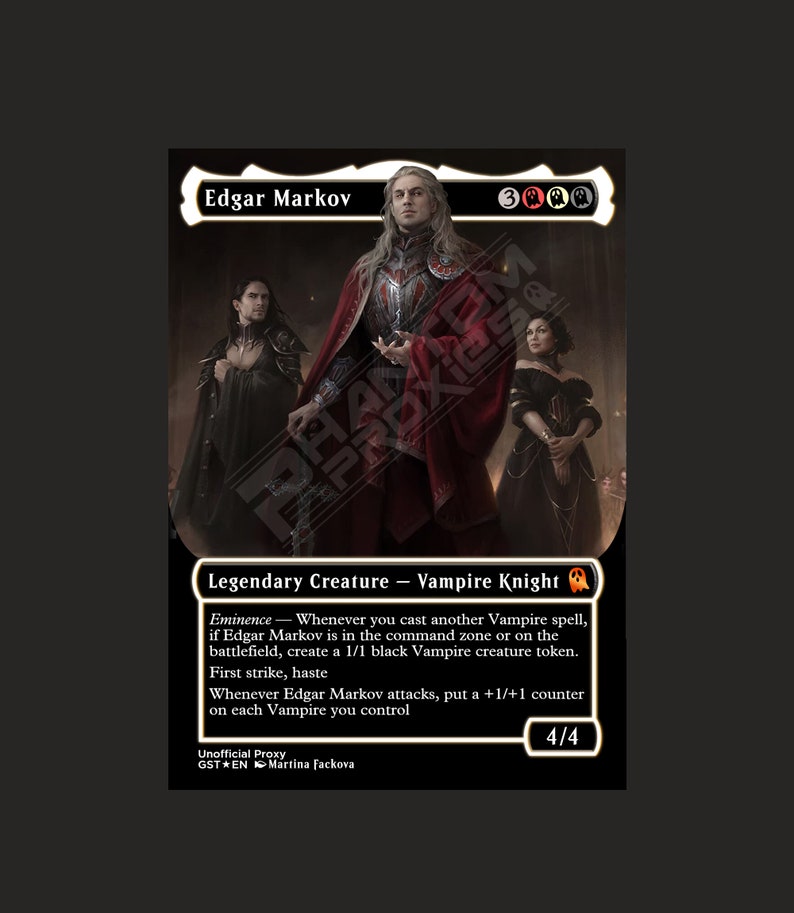 Edgar Markov Foil Borderless Metal Proxy for Commander Etsy