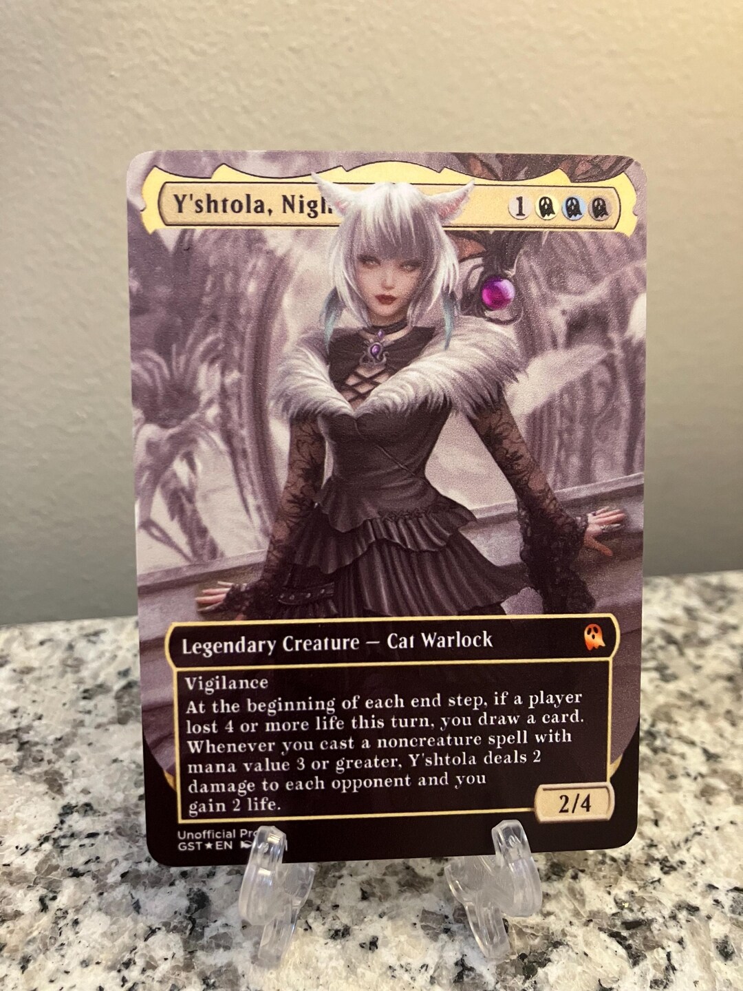 mtg y'shtola card Final Fantasy Magic The Gathering Commander Deck - Drain - Esper Blue Black White - EDH cEDH - 100 - Custom Deck At the beginning of your end step SURGE FOIL Y'shtola, Night's Blessed
